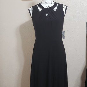 Black dress Cutout neck by Jones Studio Size 2 NWT